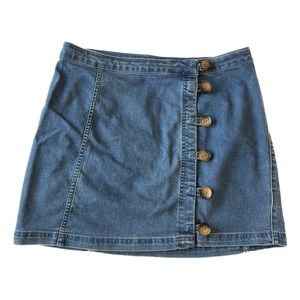 Free People Blue Little Daisies Mini Skirt Size 12